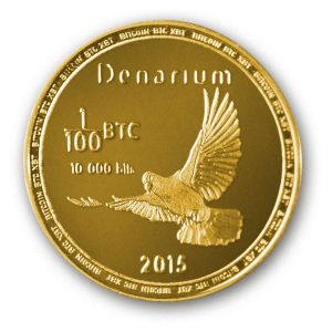 Denarium Bitcoin 1/100 BTC Physical Bitcoin