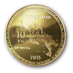 Denarium 1/10 BTC Gold Plated
