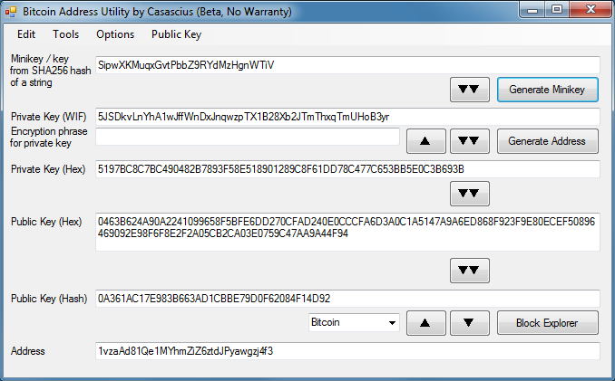 Thumbnail for File:Casascius Bitcoin address utility address screen.png