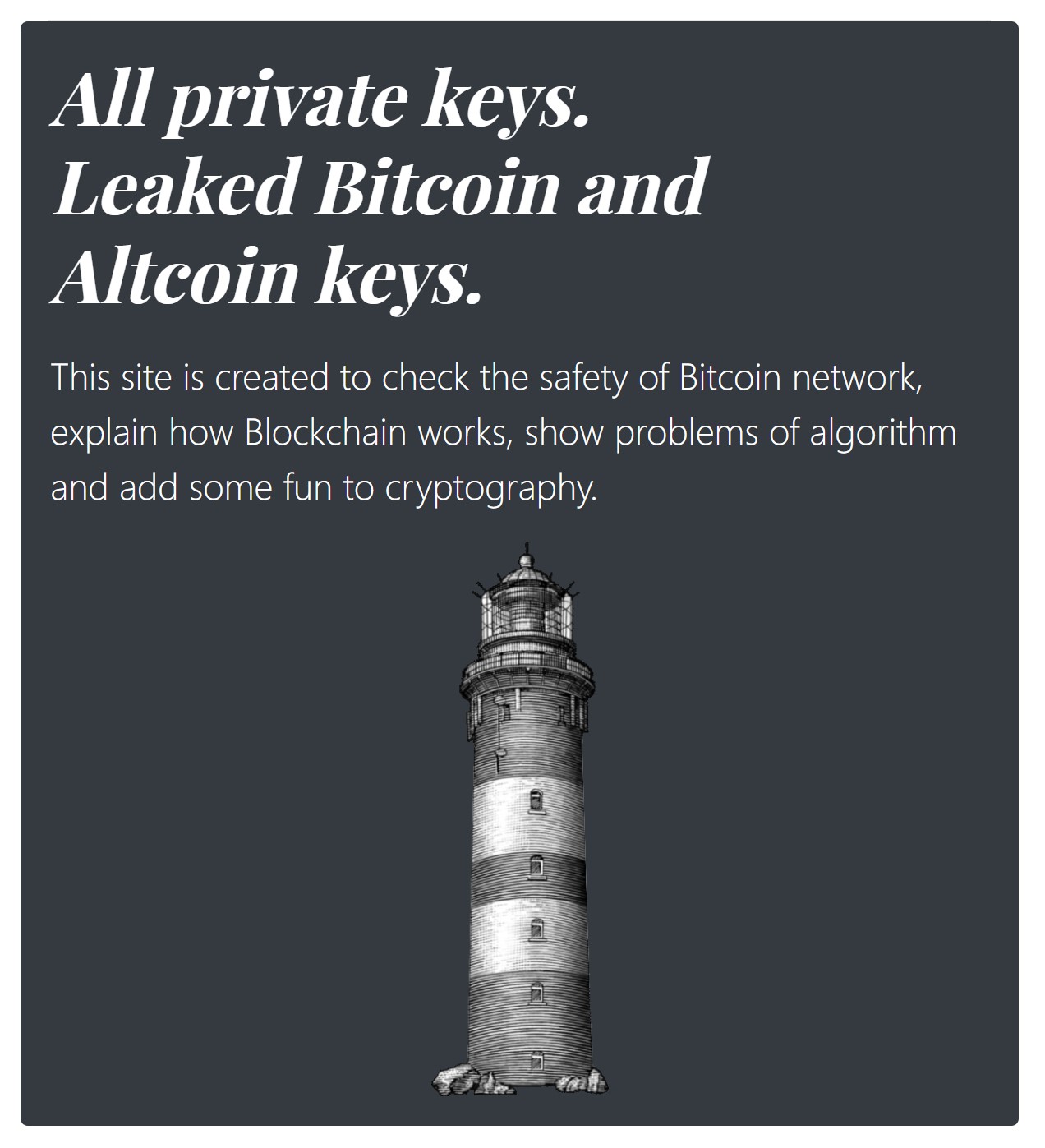 All Bitcoin Private Keys